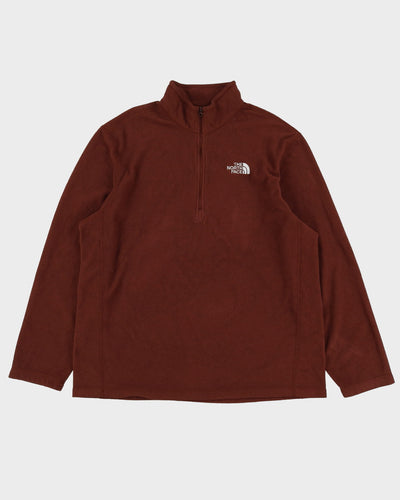 The North Face Brown Quarter-Zip Fleece - XL