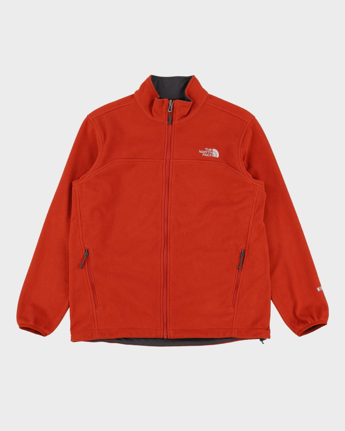 The North Face Orange Full-Zip Fleece - M