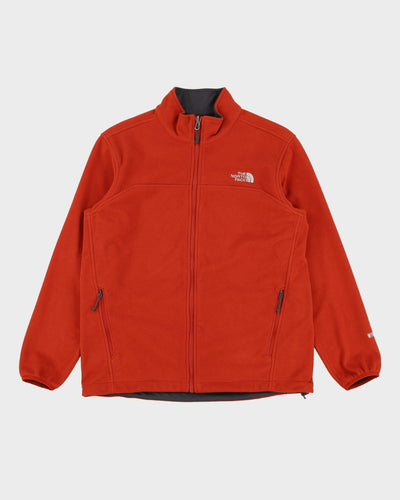 The North Face Orange Full-Zip Fleece - M