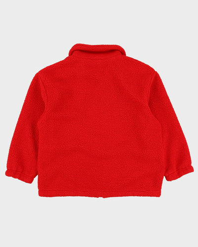 Vintage 90s FILA Red Oversized Full-Zip Fleece - M