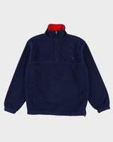 Vintage 90s Polo By Ralph Lauren Navy Quarter-Zip Fleece - L