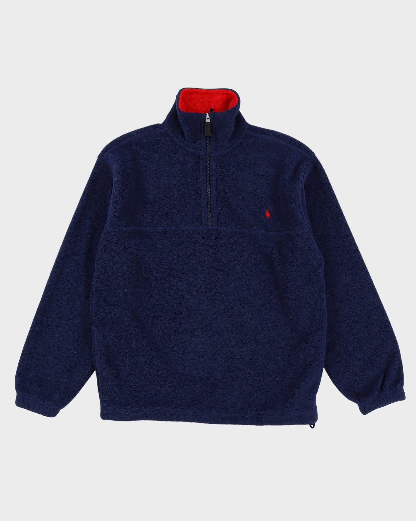 Vintage 90s Polo By Ralph Lauren Navy Quarter-Zip Fleece - L