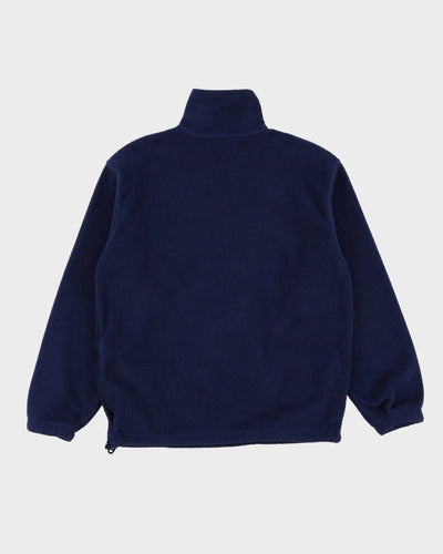 Vintage 90s Polo By Ralph Lauren Navy Quarter-Zip Fleece - L
