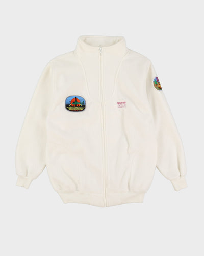 Vintage 90s Mountain Gear White Full-Zip Fleece - M