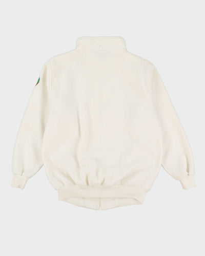 Vintage 90s Mountain Gear White Full-Zip Fleece - M