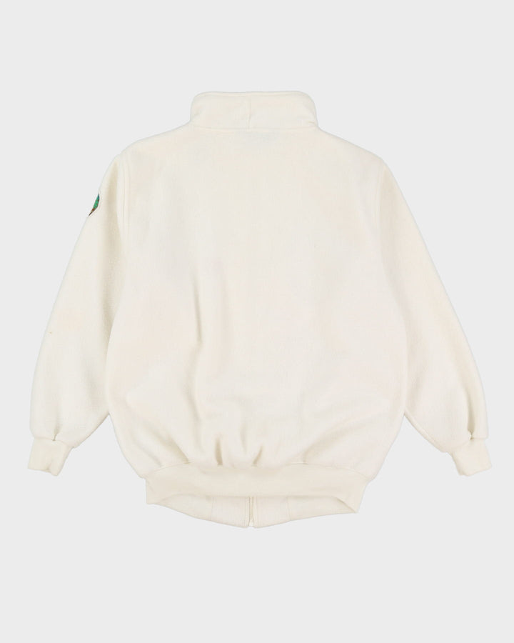 Vintage 90s Mountain Gear White Full-Zip Fleece - M
