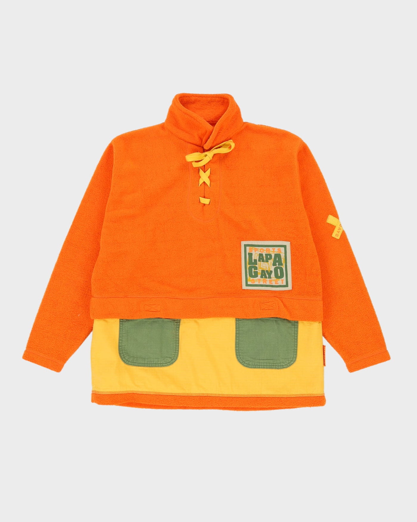 Vintage 90s Orange Fleece - M