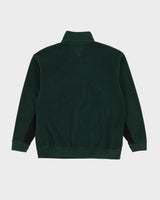00s Tommy Hilfiger Green Quarter Zip Fleece - M