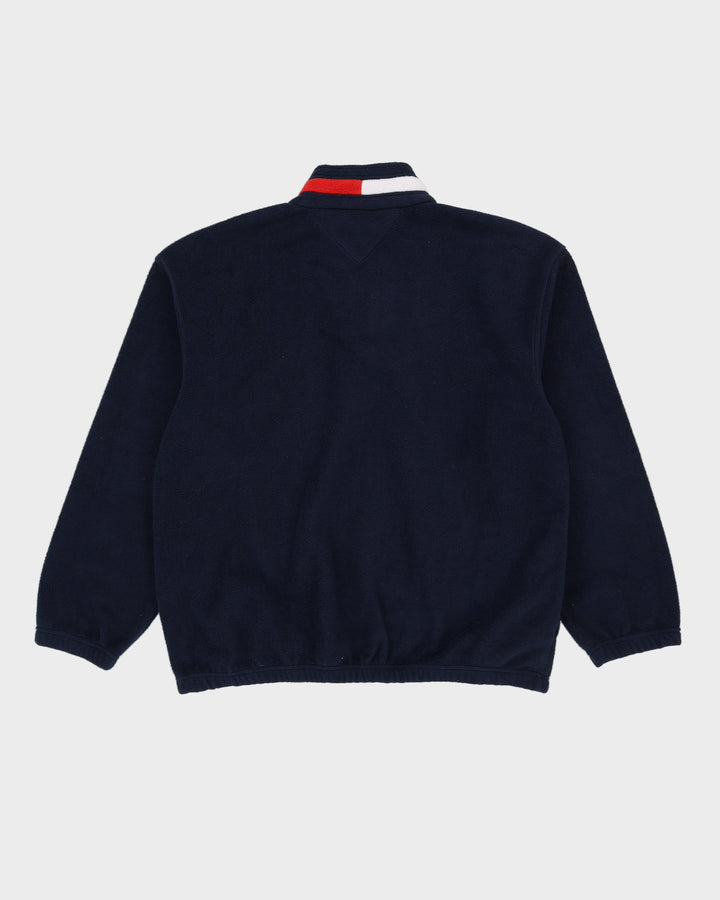 00s Tommy Hilfiger Blue Navy Quarter Zip Fleece - XL
