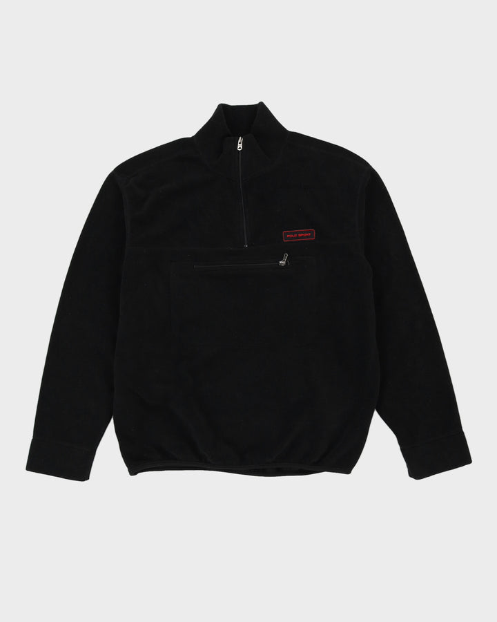 Ralph Lauren Polo Sport Quarter Zip Black Fleece - L