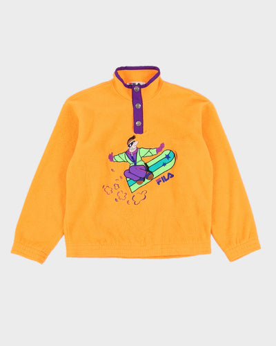 Vintage 90s Fila Orange Fleece Matching Set - S / W30