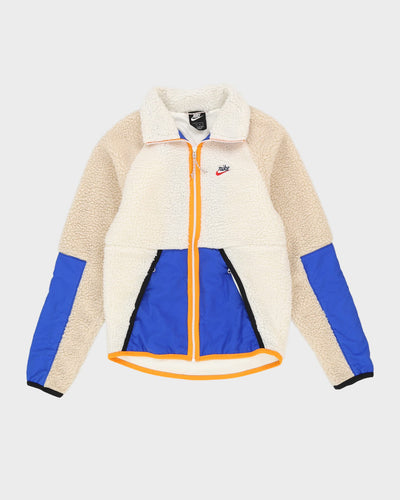 Nike Sportswear Full-Zip White Fleece - XS