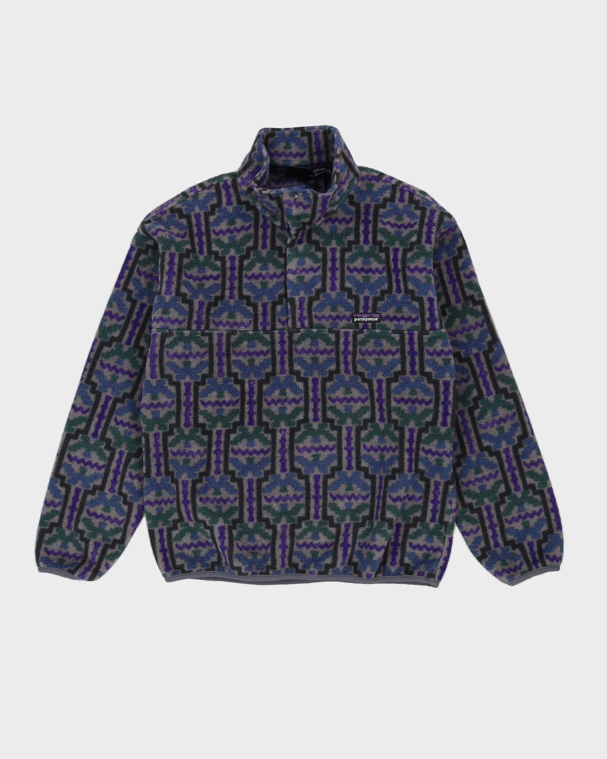 Vintage 90s Patagonia Graphic Quarter Zip Fleece - M