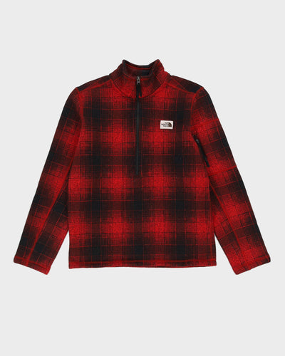 The North Face Red Quarter Zip Fleece - M