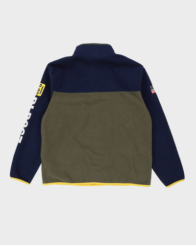 Ralph Lauren Blue / Green Quarter Zip Fleece - L