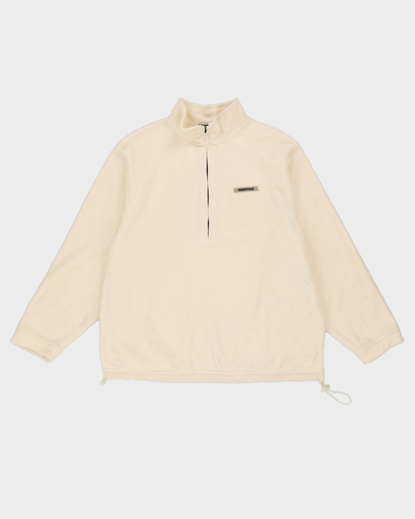 Essentials By Fear Of God White Quarter Zip Fleece - XL