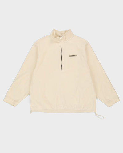 Essentials By Fear Of God White Quarter Zip Fleece - XL