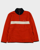 Tommy Hilfiger Orange Quarter Zip Fleece - L