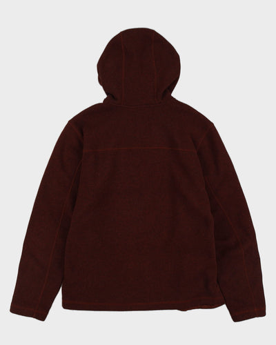 The North Face Orange Full-Zip Hooded Fleece - L