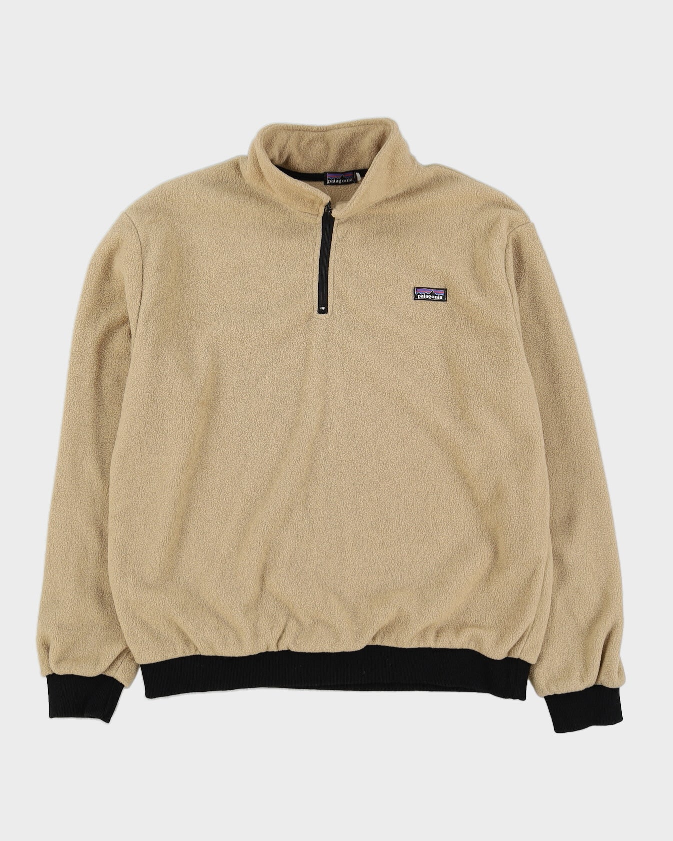 Patagonia Beige Quarter Zip Fleece - L
