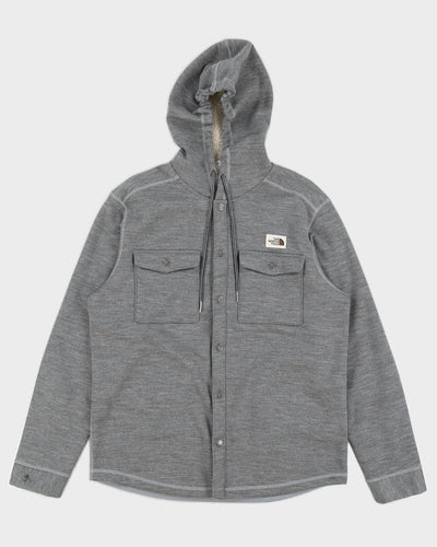 The North Face Grey Hooded Fleece - L