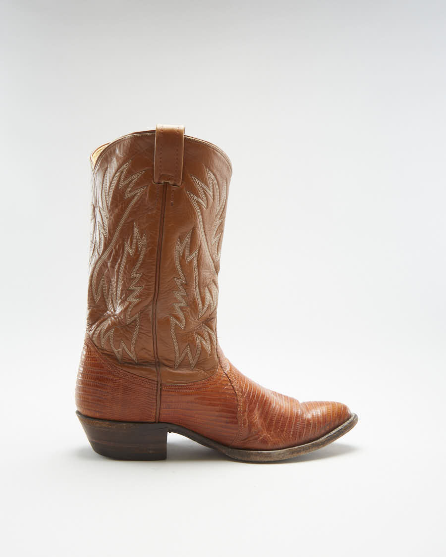 Vintage 80s Nocona Boots Brown Cowboy Boots - Mens UK 9.5