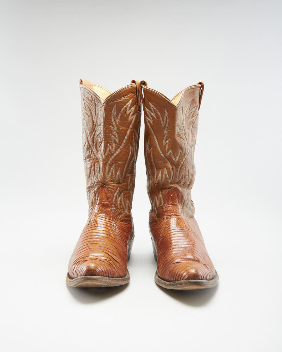 Vintage 80s Nocona Boots Brown Cowboy Boots - Mens UK 9.5