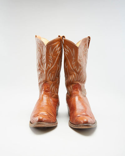 Vintage 80s Nocona Boots Brown Cowboy Boots - Mens UK 9.5