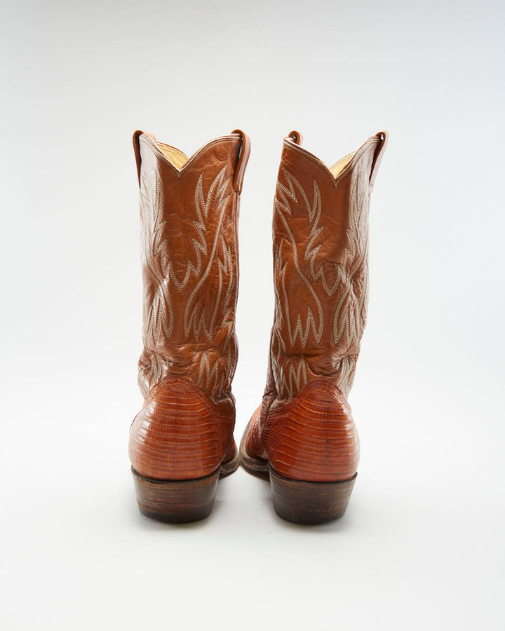 Vintage 80s Nocona Boots Brown Cowboy Boots - Mens UK 9.5