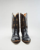 Vintage 40s Acme Boots Black Cowboy Boots - Mens UK 7