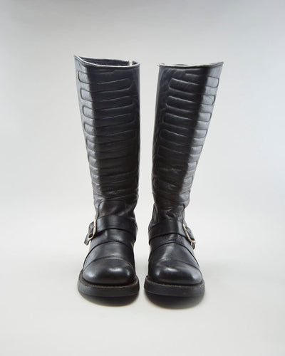 Harley Davidson Black High Boots - Mens UK 7