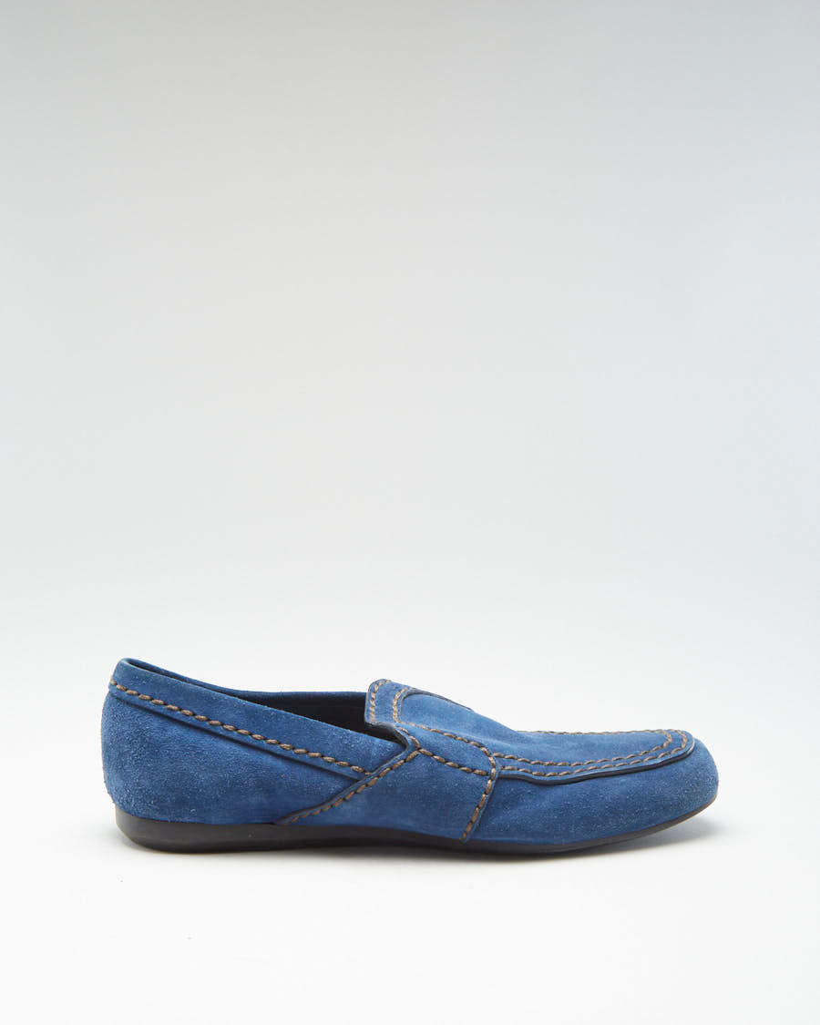 Prada Blue Suede Loafers - Mens UK 8.5