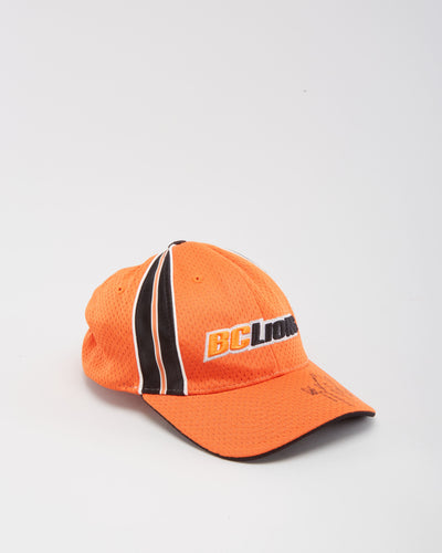 BC Lions CFL Signed Reebok Orange Flexi-Fit Hat