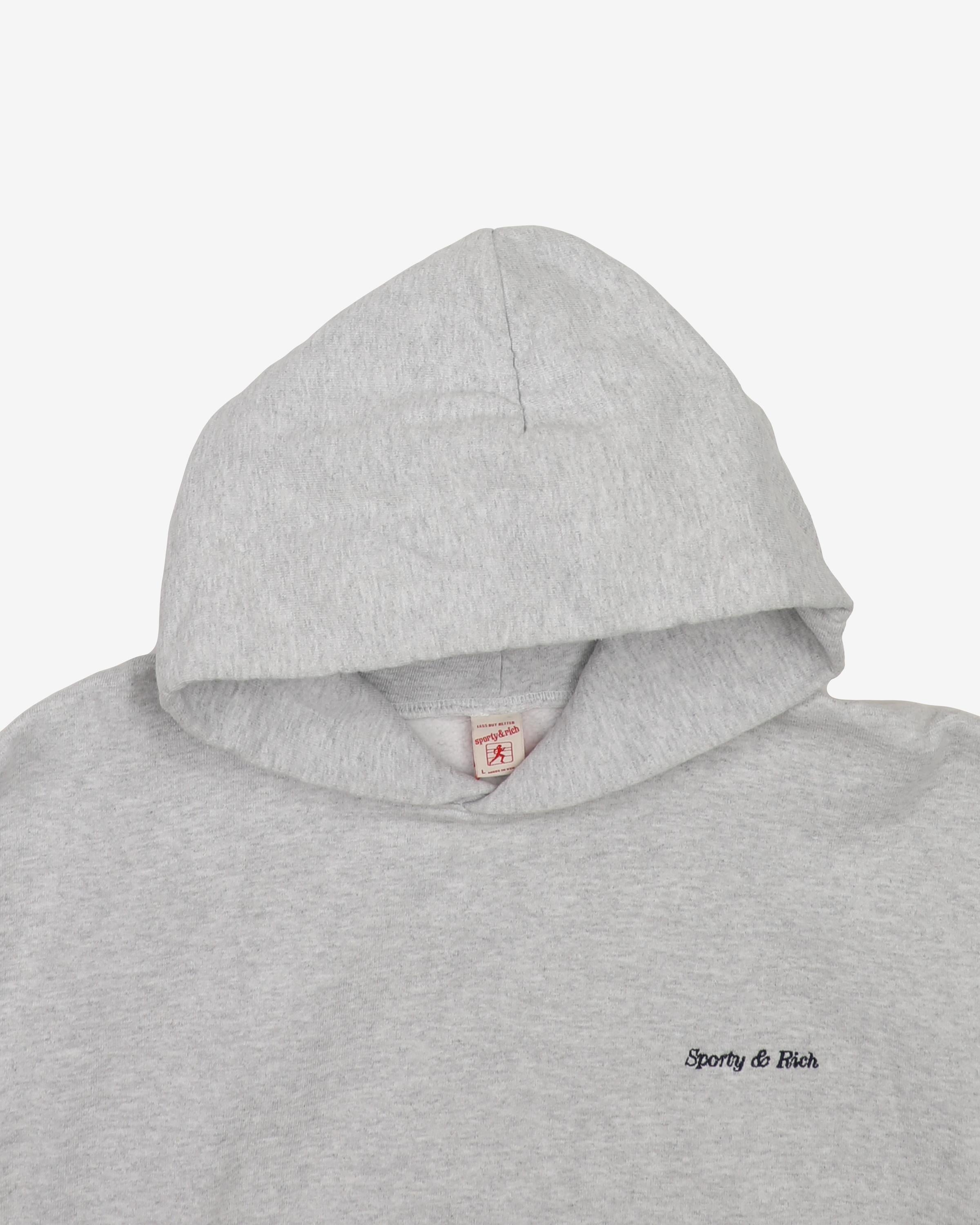 Emily Oberg Sporty &amp; Rich Embroidered Grey Hoodie - L