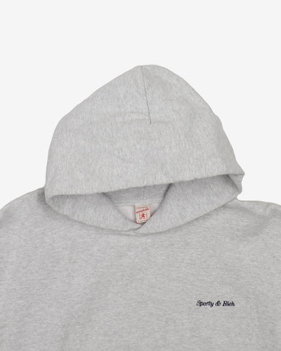 Emily Oberg Sporty & Rich Embroidered Grey Hoodie - L
