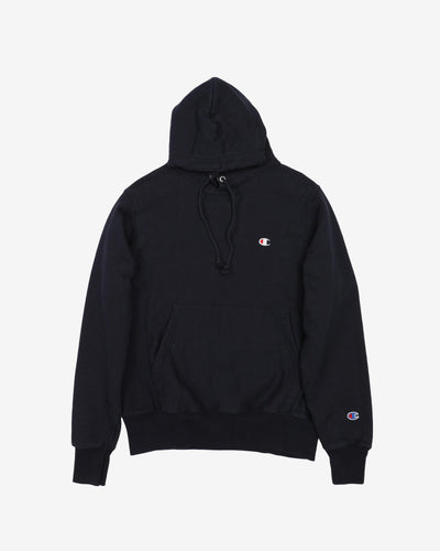 2000s Champion Reverse Weave Navy Hoodie - S