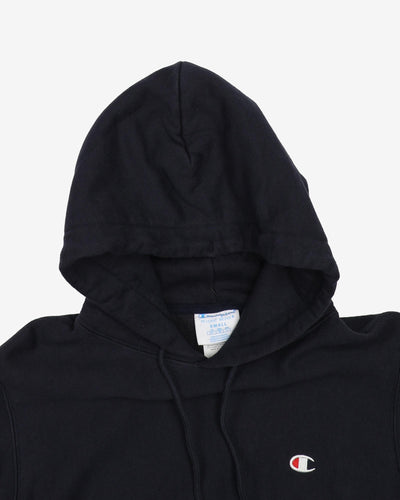 2000s Champion Reverse Weave Navy Hoodie - S