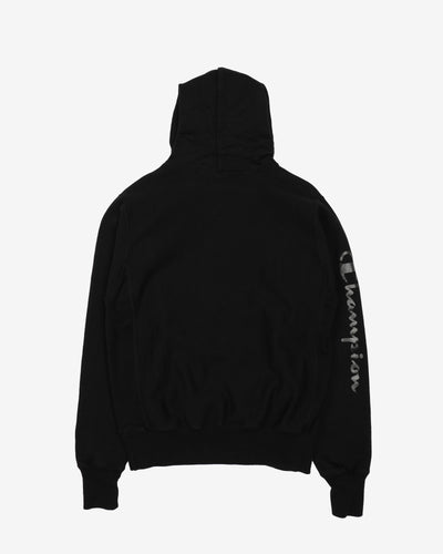 2000s FAZE Clan X Champion Reverse Weave Black Hoodie - S