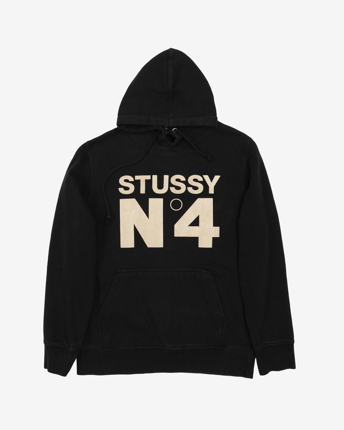 Stussy Black Snakeskin Logo Style Hoodie - S