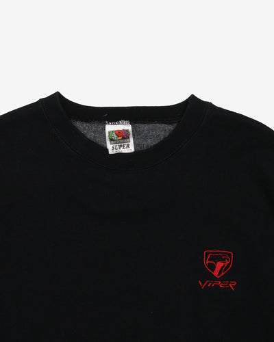 Vintage Late 90s Dodge Viper Black Sweatshirt - XL