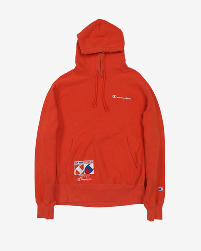 Champion Reverse Weave Orange Hoodie - Medium