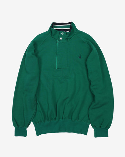 Nautica Green Quarter-Zip Sweatshirt