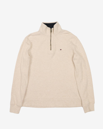 Tommy Hilfiger Beige Quarter-Zip - S