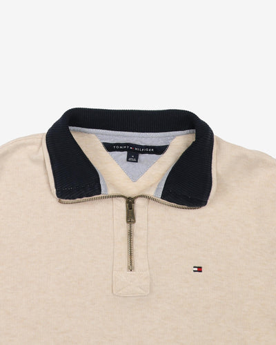 Tommy Hilfiger Beige Quarter-Zip - S