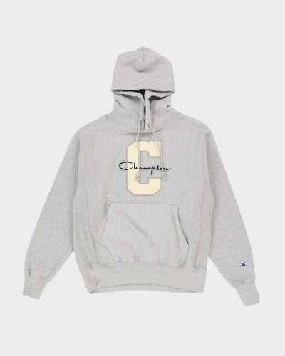 Champion Big Logo Grey Hoodie - Large