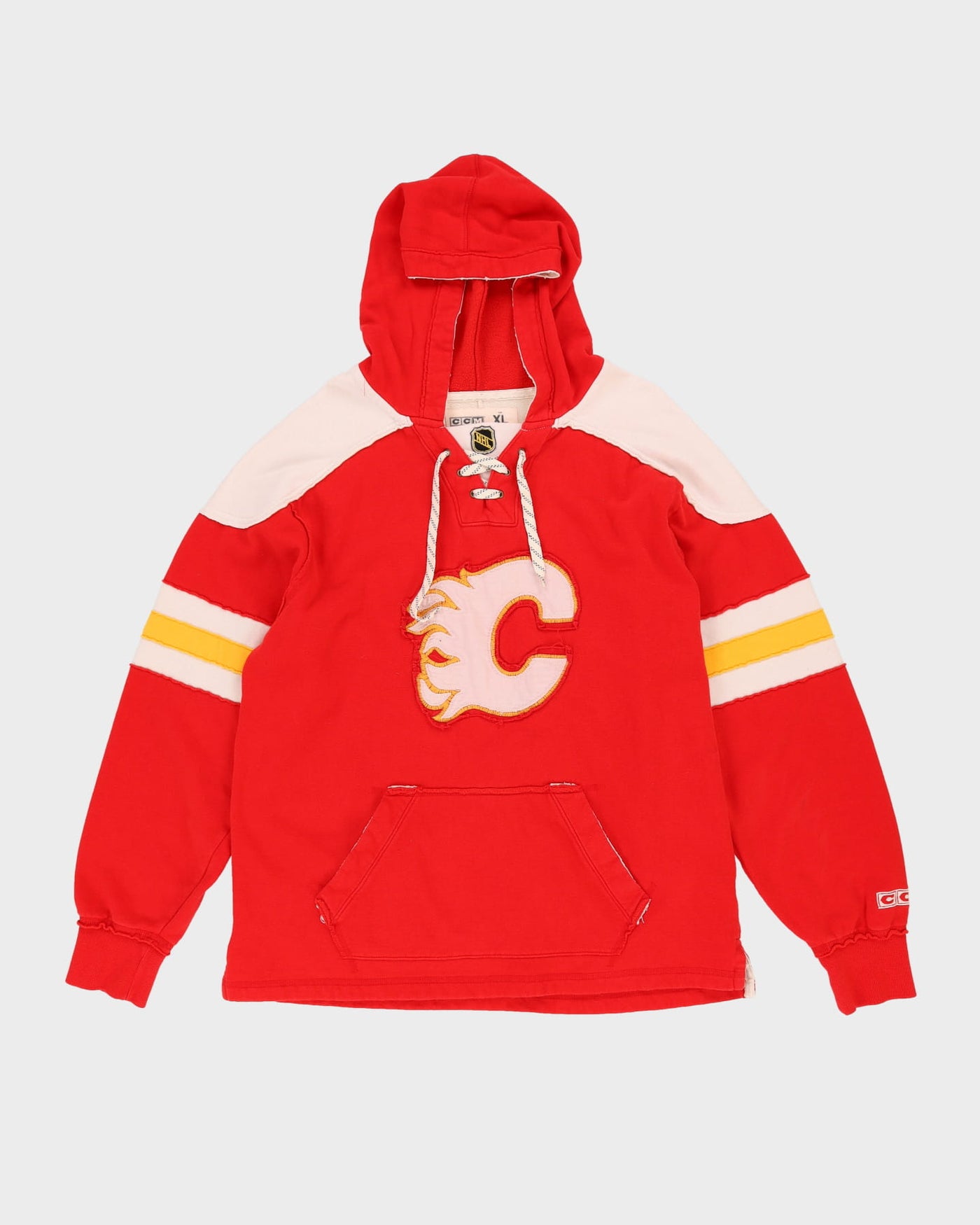 Calgary Flames Red NHL CCM Hoodie - XL
