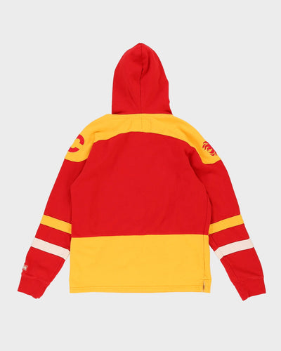 Calgary Flames Red / Yellow NHL CCM Hoodie - L