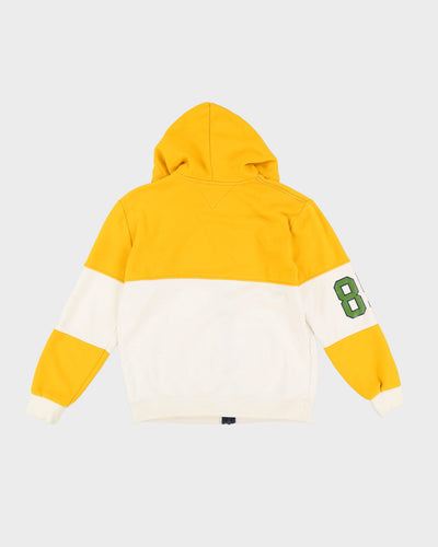 Tommy Hilfiger Yellow Hooded Zip-Up Sweatshirt - L