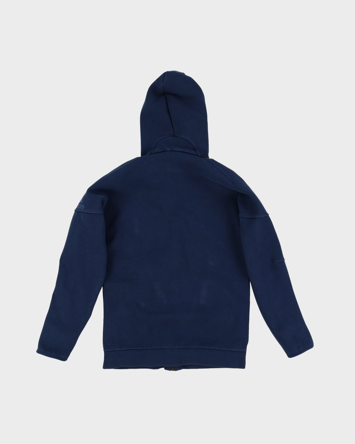 Adidas Blue / Navy Hooded Zip-Up Sweatshirt - L