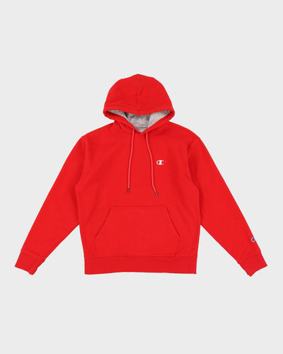 Champion Red Embroidered Logo Hoodie - M